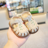 夏季女宝宝凉鞋1一2-3岁女童，公主透气婴儿鞋，防滑软底小童学步鞋子