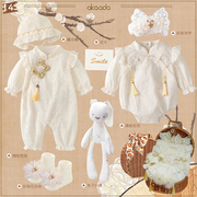 新生儿见面礼国风中式旗袍礼服，高档宝宝衣服，套装纯棉透气婴儿礼盒