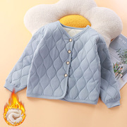 冬季儿童三层夹棉棉袄加绒加厚保暖外套中大童棉衣外套宝宝小棉袄