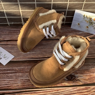 2023儿童雪地靴澳洲羊皮毛一体男童女童冬季保暖休闲短靴童鞋