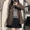 jk制服女班服春季日系学院风西装，外套高中学生毕业运动会校服套装