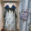 欧式窗帘 法式4D浮雕绣花布 豪华客厅 餐厅主卧 成品定制