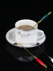 陶瓷柄搅拌勺咖啡勺不锈钢奶茶，小汤匙甜品勺创意复古欧式马克杯勺