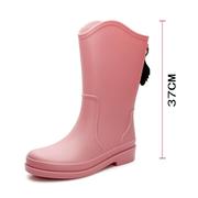 女款雨靴防水防滑中筒中帮雨鞋雨天专用女士水鞋户外轻便耐磨胶鞋