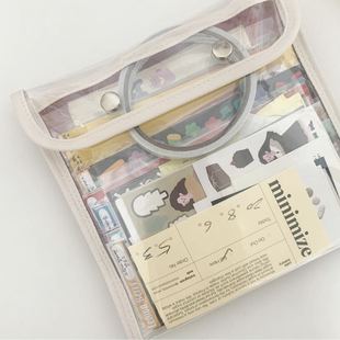 平替！韩国ins人手一个的文具收纳袋笔袋化妆品杂物收纳袋透明包
