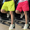 夏季男士糖果色系，透气速干短裤多巴胺，穿搭沙滩裤荧光色五分裤