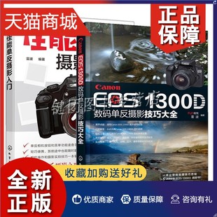 正版 2册 Canon EOS1300D数码单反摄影技巧大全+佳能单反摄影入门 人像风光构图轻松学用光教程 佳能1300d使用详解手册单反摄影教