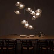 北欧简约客厅玻璃艺术吊灯，创意个性餐厅吧台，别墅样板间展厅楼梯m