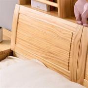 高档实木床松木床儿童床带储物床书架床，现代中式儿童松木床全实木