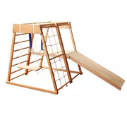 儿童实木滑滑梯榉木攀爬架秋千吊环室内幼儿园可折叠木制游乐组合