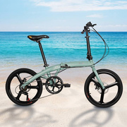kosda 20寸镁合金一体折叠自行车超轻便携铝合金变速男女成人单车