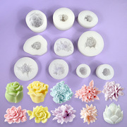 3D立体玫瑰花朵花卉花瓣香薰蜡烛慕斯蛋糕硅胶模具冰块扩香石DIY