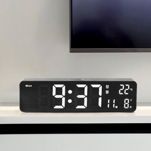 客厅电视柜时钟摆件闹钟led大数字时间，显示器桌面电子钟表摆台式