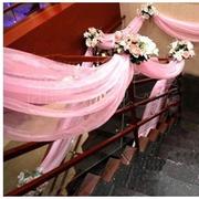 婚庆用品纱幔结婚礼婚房布置道具，装饰纱布装饰楼梯扶手雪纱沙曼