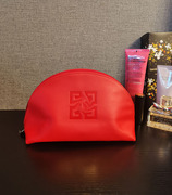 四件 欧美纪FX贝壳红色大容量PU高档化妆包收纳包洗漱包