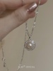 回馈!天然淡水珍珠法式优雅chic精致通体纯银，轻奢镶钻项链锁骨链