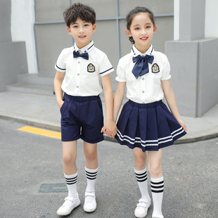 幼儿园园服夏装英伦学院风儿童校服套装小学生班服夏季毕业照服装