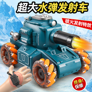 水弹坦克手势感应发射遥控车四驱越野赛车男孩儿童玩具汽车可开炮