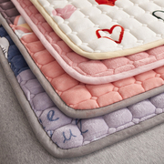 牛奶珊瑚绒床垫褥子软垫家用学生，宿舍单双人(单双人，)法兰绒保暖垫被铺床毯