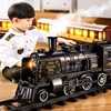 高铁停车场儿童电动小火车套装汽车赛车蒸汽轨道模型益智玩具男孩