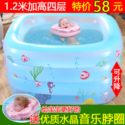 新生婴儿游泳池家用充气幼儿童加厚保温小孩可升降宝宝室内洗澡桶