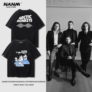 北极猴子arcticmonkeys乐队短袖，t恤男女夏季英伦另类摇滚乐上衣