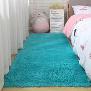 粉色地毯卧室满铺公主粉ins小客厅，床边少女床下毛毯地垫可睡可坐