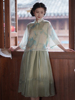 汉服套装新中式民国改良旗袍裙中国风，少女学生禅意茶艺服小个子