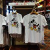 香港迪士尼乐园短袖t恤儿童，米奇成人卡通，印花纯棉白色夏装亲子装