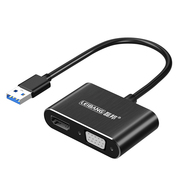 usb3.0转vga接口hdmi转换器高清接头外置扩展显卡笔记本电脑主机