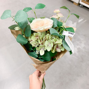 IKEA宜家 思米加人造淡粉花束 现代简约花艺家居摆设仿真花卉装饰