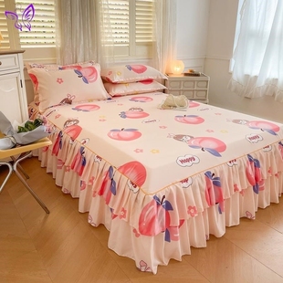 席梦思床罩床裙式床垫罩保护床套单件防尘防滑1.5m1.8米床笠床单
