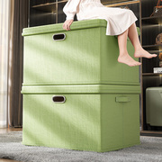 收纳箱衣服衣物整理箱家用大容量，超大被子裤子可折叠棉麻储物盒筐
