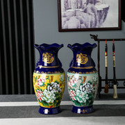 景德镇陶瓷器干花花瓶摆件插花家居，工艺品摆件现代家居对瓶装饰品