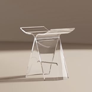 日式创意亚克力透明蝴蝶凳子家用矮凳换鞋凳现代简约梳妆凳小凳子