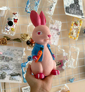 可爱网红兔子涂色石膏娃娃白胚儿童上色彩绘非搪胶彼得兔模具