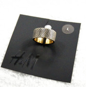 c63欧美外贸原单首饰品，时尚质感金属金色简约少女戒指指环411