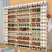 简易鞋架家用门口省空间经济型防尘布鞋柜(布鞋柜)实木，置物架多功能鞋架子