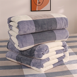 法兰绒毯子盖毯午睡毛巾，小被子垫床单人毛毯牛奶，绒秋冬季珊瑚绒
