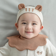 S273韩国进口3-18个月新生宝宝全棉口水巾 小围嘴 婴儿童公主发带