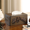 中式抽纸盒纸抽盒木质，遥控器收纳盒客厅美式轻奢茶几，高档纸巾盒