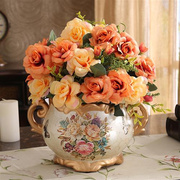 欧式陶瓷花瓶摆件，客厅插花美式餐桌，玄关摆设家居酒柜装饰品