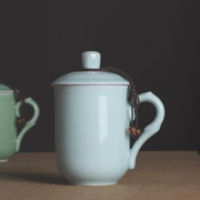 青瓷茶具陶瓷弟窑茶杯耐热加厚复古茶道水杯创意个性家居泡茶单杯