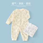 婴得宝2023新春夏婴儿长袖纯棉连体哈衣幼儿连身衣宝宝爬服空调服