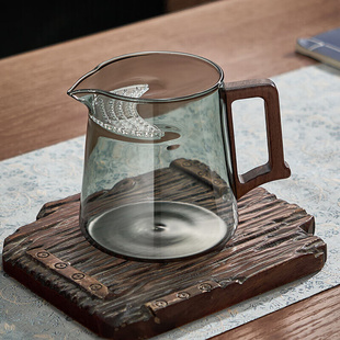 玻璃茶壶耐高温月牙过滤茶水分离泡茶壶绿茶，分茶器公道杯功夫茶具