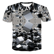 geometric3ddigitalprintmen'st-shirt几何3d数码，印花男t恤