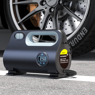 车载充气泵小轿车便携式汽车用电动轮胎，12v加气泵高压自动打气筒