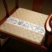 新中式椅子坐垫冰丝凉席凉垫夏季实木椅座垫防滑透气红木沙发垫