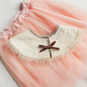 日式宝宝口水巾，围兜婴幼儿装饰假领子儿童纯棉造型围嘴