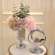 极速欧式美式粉紫色花艺花瓶组合套装摆件 家居客厅样板房仿真花